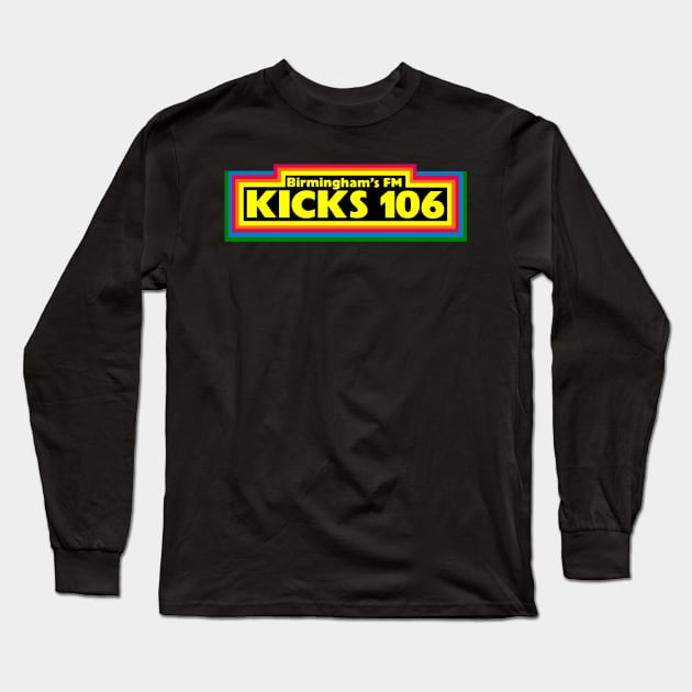 KICKS 106 BIRMINGHAM VINTAGE RADIO Long Sleeve T-Shirt by thedeuce